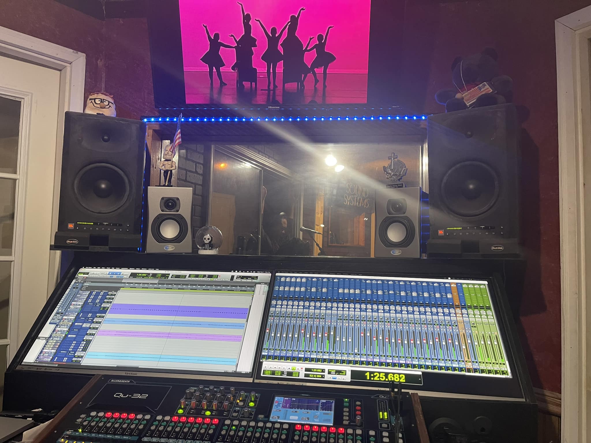 Recording studio control room