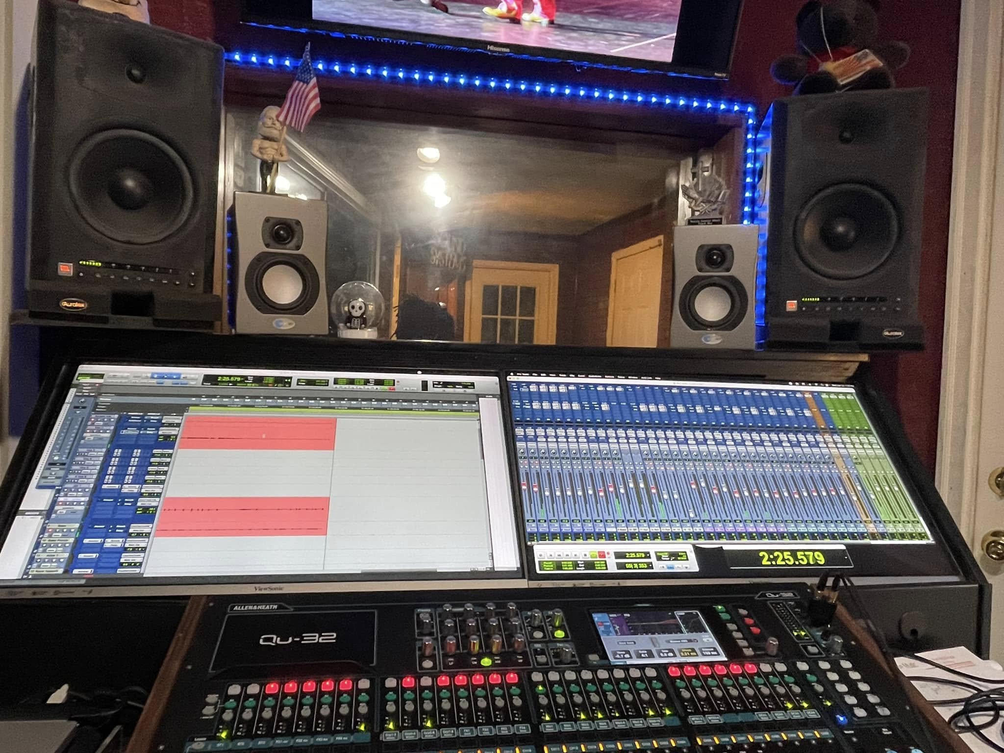 Current Tequila Sunrise Music studio control room